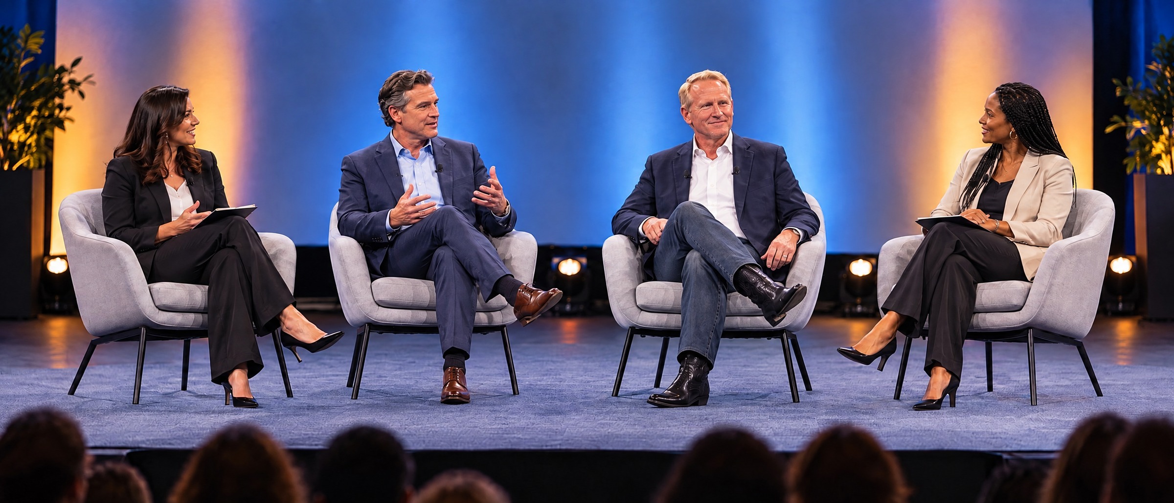 Jerry W. Lambert Sr. on a four-person stage panel
